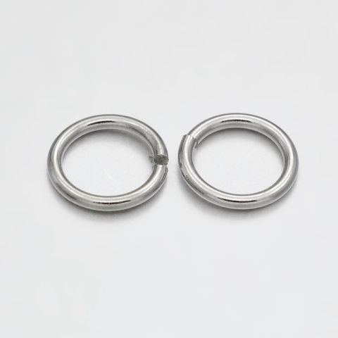 Ogniwa, mosiądz, platyna, 6mm, 10szt.