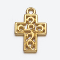 Wisiorek Krzyż, złoto, 18 mm