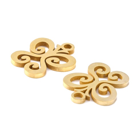 Zawieszka Motyl, Stal chirurgiczna, złoto, 14mm