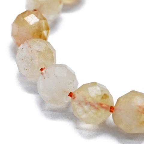 Cytryn, koraliki, okrągłe 6mm, fasetowane, 5szt.