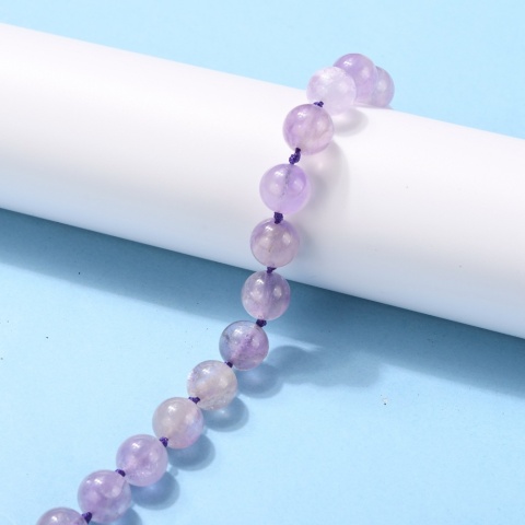 Koraliki naturalne ametryn, fiolet, 10mm, 39szt.