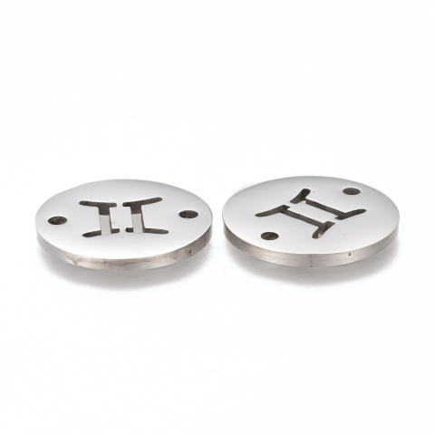 Łącznik znak zodiaku: bliźnięta 16x1,2mm, stal chirurgiczna Łącznik znak zodiaku: bliźnięta 16x1,2mm, stal chirurgiczna