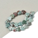 Chryzokola, koraliki, serce 8x8x3,5mm, 25szt. (sznur)