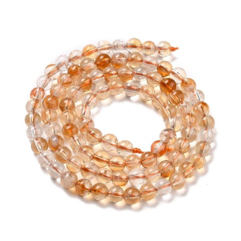 Cytryn, koraliki, kula 4-5mm, 5szt.