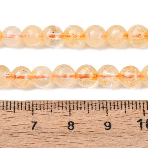 Cytryn, koraliki, kula 6mm, 5szt.