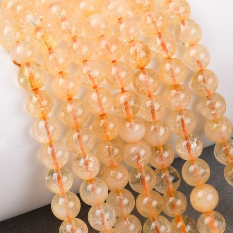 Cytryn, koraliki, kula 6mm, 62szt. (sznur)