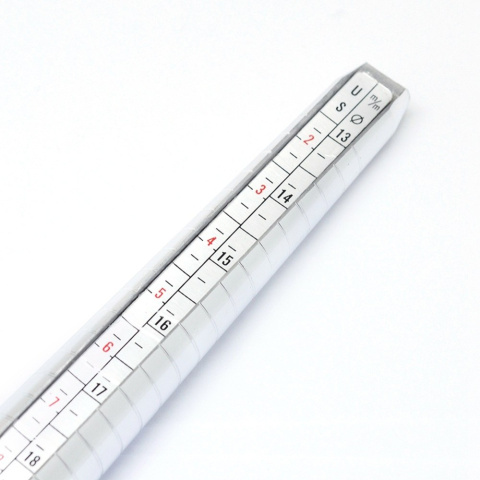 Aluminiowa miarka jubilerska 25cm Aluminiowa miarka jubilerska 25cm