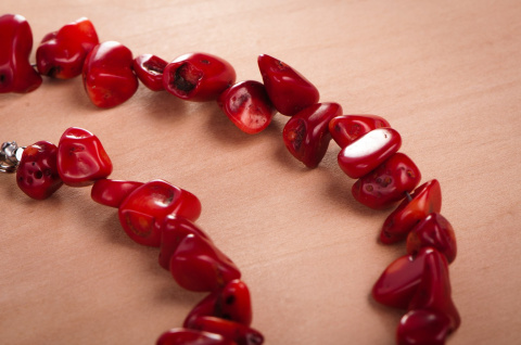 Zestaw Koral Bransoletka + Naszyjnik