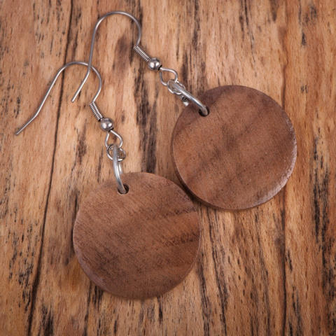 Kolczyki Classic Wood, Orzech Amerykański I Kolczyki Classic Wood, Orzech Amerykański I