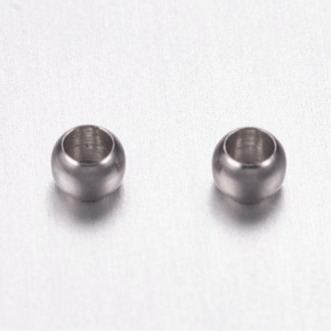 Kulki zaciskowe/ stopery, otwór 1mm, Stal chirurgiczna Kulki zaciskowe/ stopery, otwór 1mm, Stal chirurgiczna