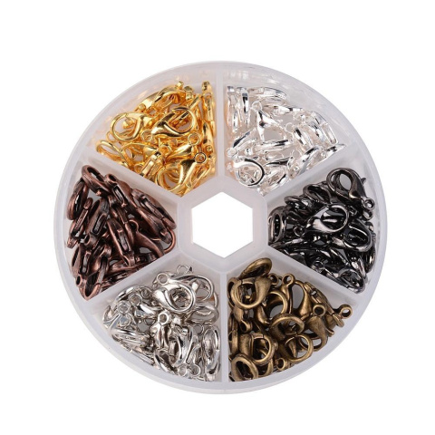 Zestaw, Karabińczyk do tworzenia biżuterii, 6 kolorów